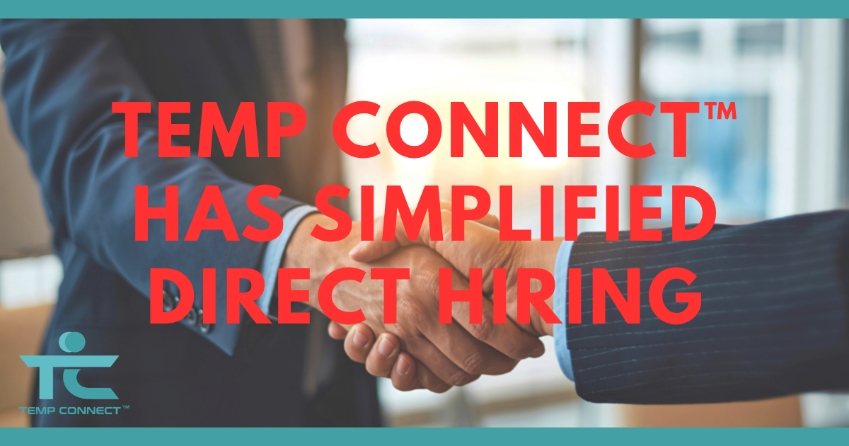 Temp Connect graphic showing how the platform simplifies direct hiring for employers