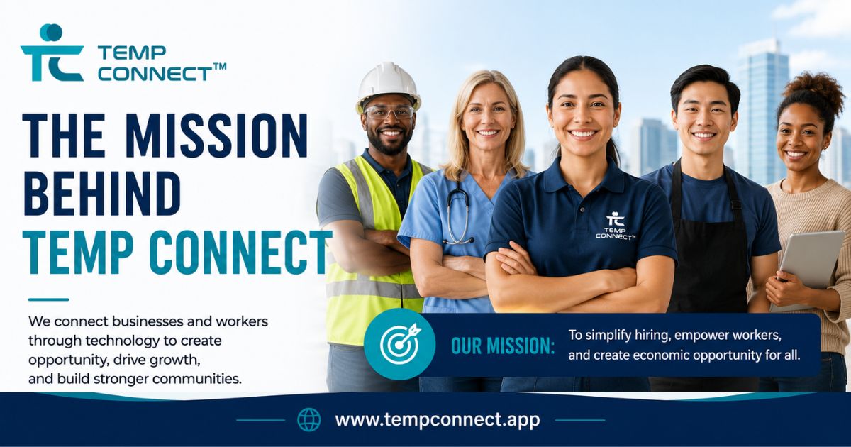 Temp Connect graphic highlighting the platform's mission.