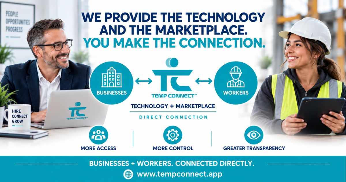 Business and worker connecting directly through the Temp Connect™ direct hiring marketplace.